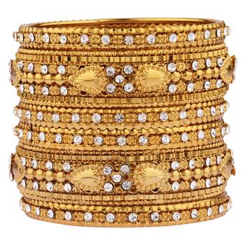 Gold cubic zirconia bangles-and-bracelets 1