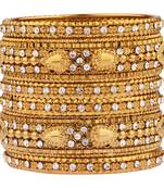 Gold cubic zirconia bangles-and-bracelets