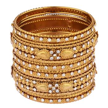 Gold cubic zirconia bangles-and-bracelets 2