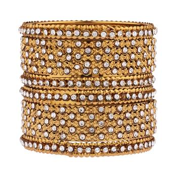 Gold cubic zirconia bangles-and-bracelets 1