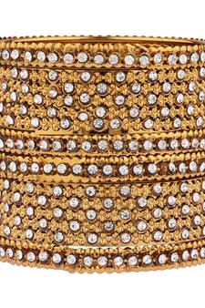 Gold cubic zirconia bangles-and-bracelets