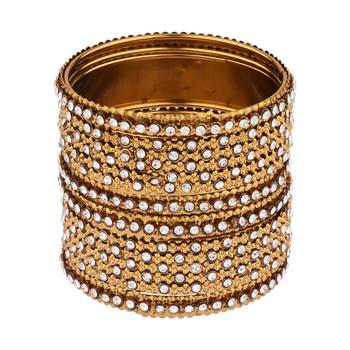 Gold cubic zirconia bangles-and-bracelets 2