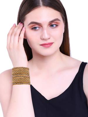 Gold cubic zirconia bangles-and-bracelets 4