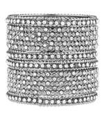 Silver cubic zirconia bangles-and-bracelets