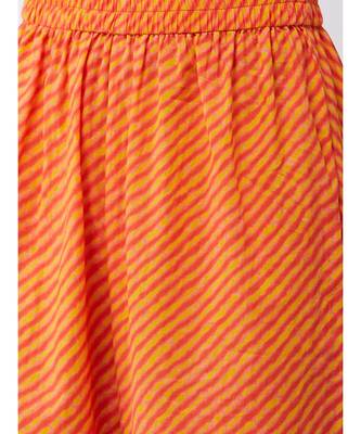 Turquoise Orange Halter Kurta Pant Set 7