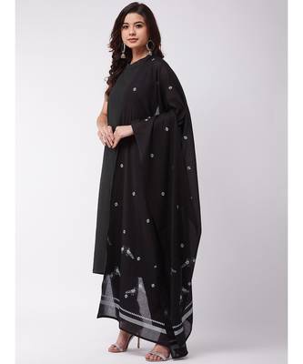 Black Kantha Halter Kurta Pant Set 3