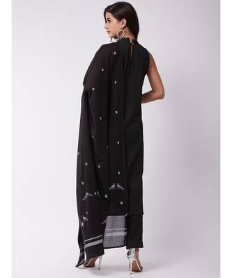 Black Kantha Halter Kurta Pant Set 5