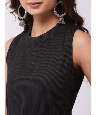 Black Kantha Halter Kurta Pant Set 6