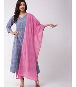Aqua Pink Kurta Ethn Mtf Pant Set