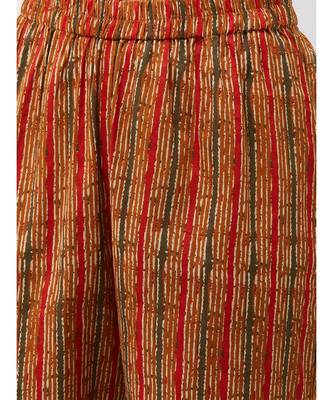 Dark Mustard A-Line Kurta Pant Set 7