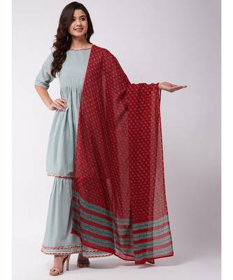 Teal Green Kurta Sharara Set 1