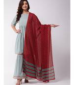 Teal Green Kurta Sharara Set