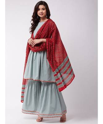 Teal Green Kurta Sharara Set 2