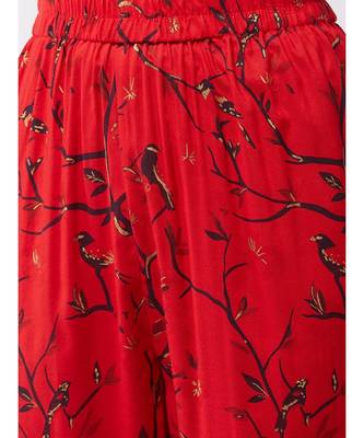 Red& Gold Long Kurta Pant Set 7