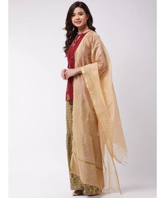Maroon Gold Kurta Grn Shrara Set 3