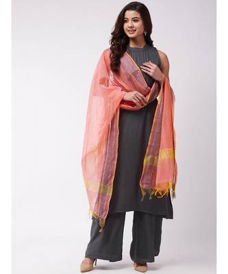 Grey Halter Kurta Palazzo Set 2