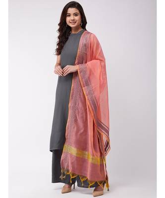 Grey Halter Kurta Palazzo Set 3