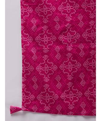 Black strappy kurta palazzo set with pink bandhini dupatta 3