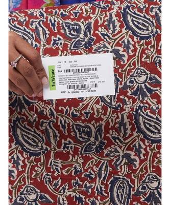 Navy blue strappy kurta palazzo set with kalamkari dupatta 2