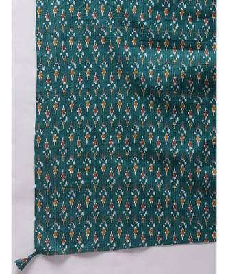 Orange strappy kurta plazzo set with green kantha dupatta 2
