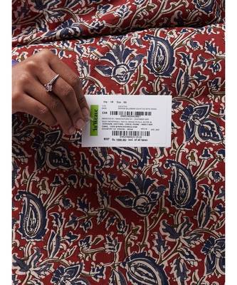 White strappy kurta palazzo set with kalamkari dupatta 2