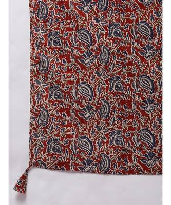 White strappy kurta palazzo set with kalamkari dupatta 4