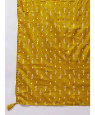 White strappy kurta palazzo set with mustard wite dupatta 3