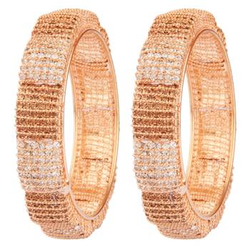 Gold cubic zirconia bangles-and-bracelets 1