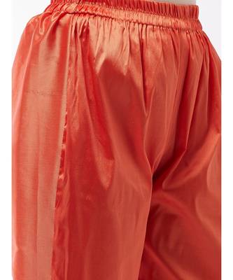 Golden And Orange Wavy Sleeves Gota Kurta Set 7
