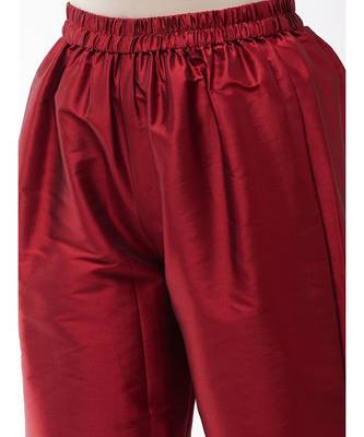Black And Maroon Wavy Sleeves Gota Kurta Set 7