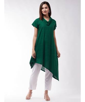 Jade Cowl Assymetrical Kurta 1