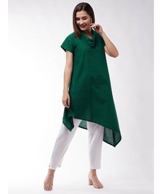 Jade Cowl Assymetrical Kurta 2