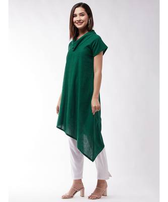 Jade Cowl Assymetrical Kurta 3