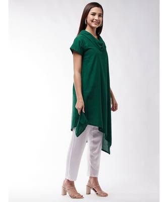 Jade Cowl Assymetrical Kurta 4