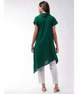 Jade Cowl Assymetrical Kurta 5