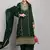 Green embroidered georgette salwar