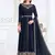 Navy blue embroidered georgette salwar