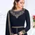 Navy blue embroidered georgette salwar