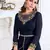 Navy blue embroidered georgette salwar