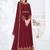 Maroon embroidered georgette salwar