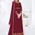 Maroon embroidered georgette salwar