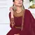 Maroon embroidered georgette salwar