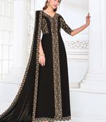 Black embroidered georgette salwar