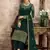 Green embroidered georgette salwar
