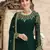 Green embroidered georgette salwar