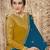 Yellow embroidered georgette salwar