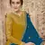 Yellow embroidered georgette salwar