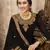 Black embroidered georgette salwar