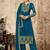 Blue embroidered georgette salwar