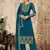 Blue embroidered georgette salwar